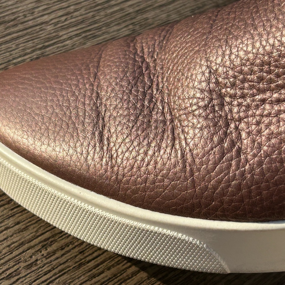 Ecco Women's Gillian Deep Taupe/Bronze Pebbled Leather Slip-On Flats    Size 11 - Picture 6 of 12